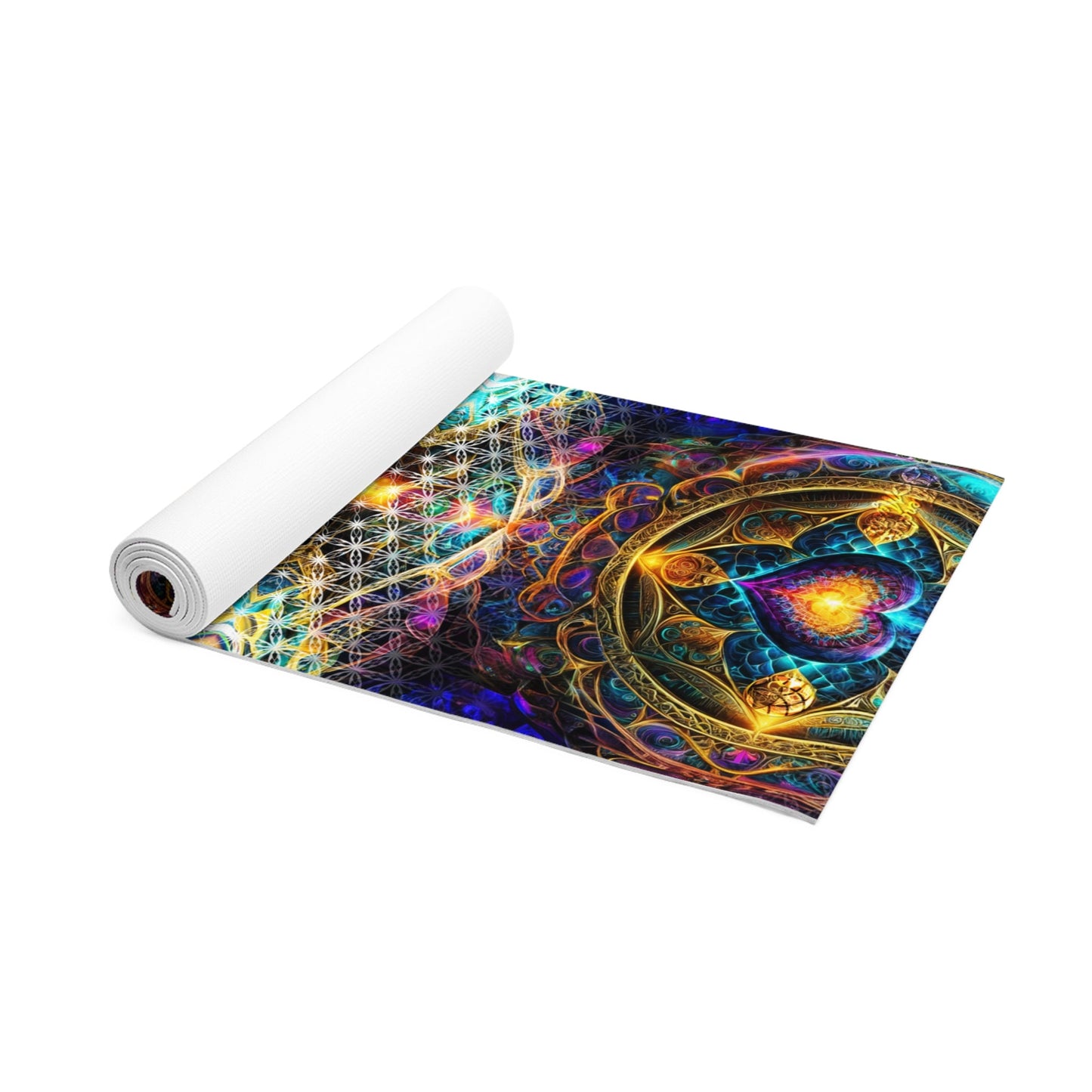 Mystic Euphony Foam Yoga Mat | Sacred Geometry Alignment