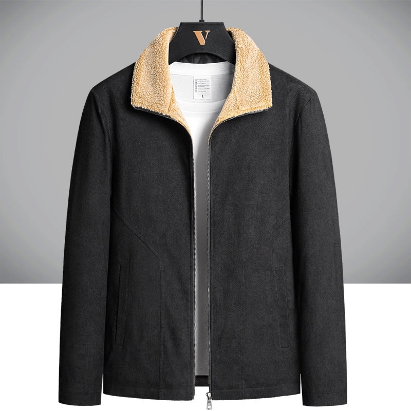 Men's Corduroy Jacket with Thick Cotton Lining