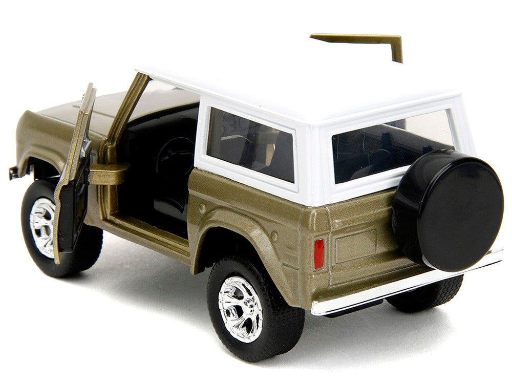 1973 Ford Bronco "Groot" Gold Metallic with White Top "Guardians of the Galaxy" "Hollywood Rides" Series 1/32 Diecast Car Model by Jada