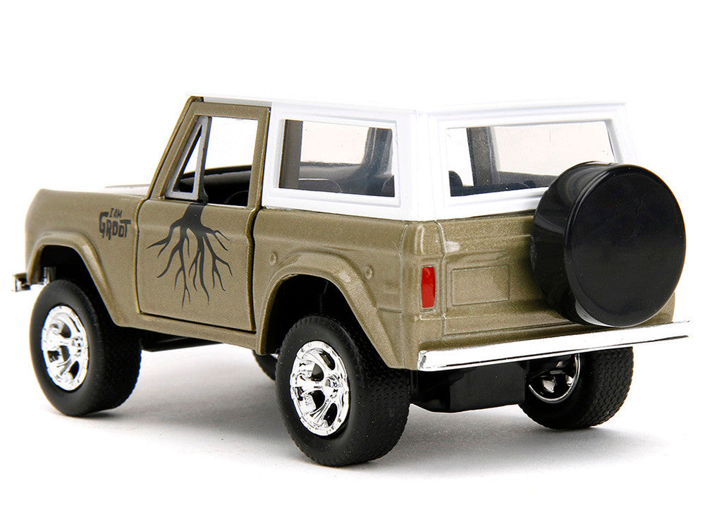 1973 Ford Bronco "Groot" Gold Metallic with White Top "Guardians of the Galaxy" "Hollywood Rides" Series 1/32 Diecast Car Model by Jada