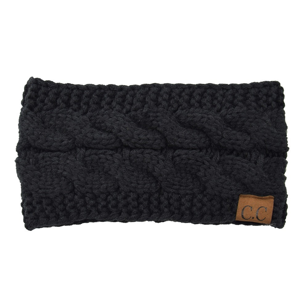 European And American Knitted Hairband Wool Variegated