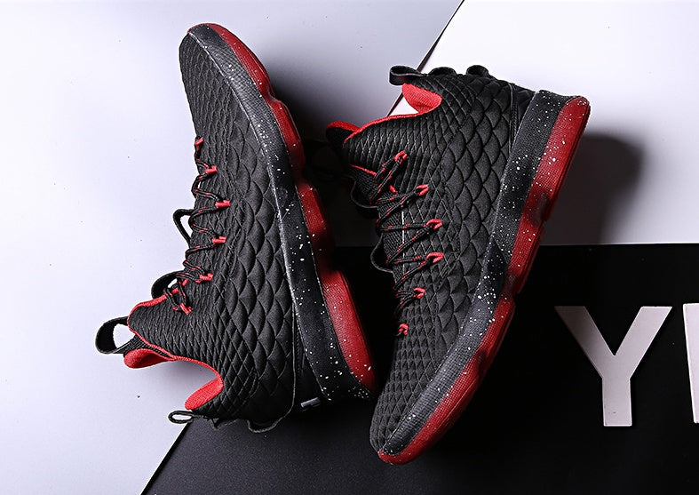 Shock-absorbing large size basketball shoes high to help outdoor sports shoes