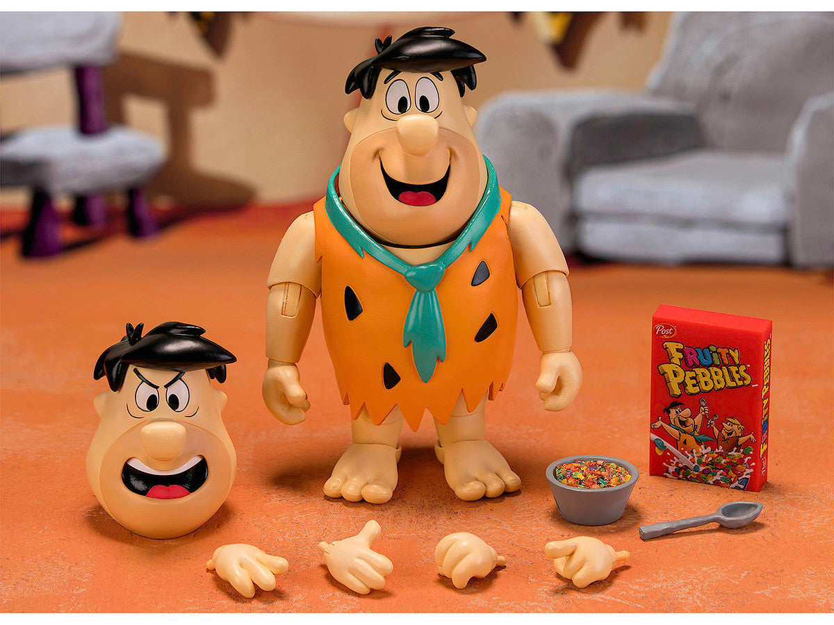 Fred Flintstone 6" Moveable Figure with Accessories and Alternate Head and Hands "The Flintstones - Post Fruity Pebbles" Model by Jada