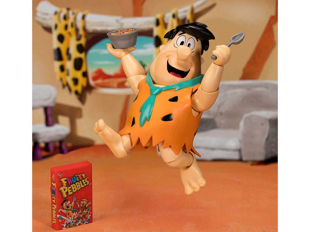 Fred Flintstone 6" Moveable Figure with Accessories and Alternate Head and Hands "The Flintstones - Post Fruity Pebbles" Model by Jada