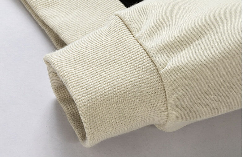 Fleeced Hoodie Pullover For Men With Round Collar