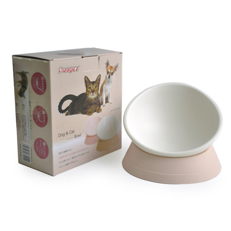 New JapaneseBowl Any angle tiltingbowl Non-slip pet bowl Flat facebowl Pet supplies