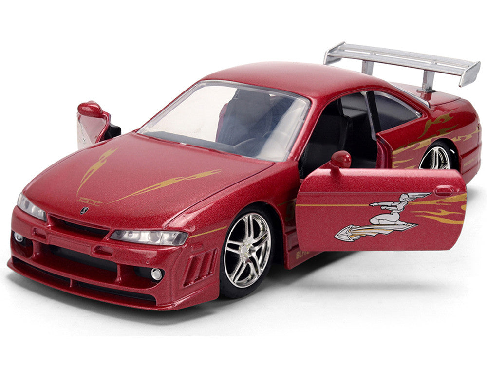 1997 Nissan 240SX (S14) Light Red Metallic with Graphics "The Fast and the Furious" (2001) Movie "25 Years of Fast & Furious" Series 1/32 Diecast Car Model by Jada