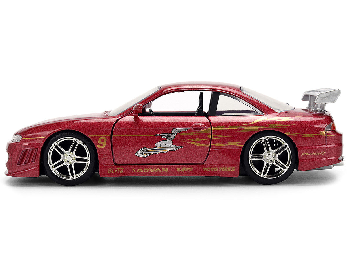 1997 Nissan 240SX (S14) Light Red Metallic with Graphics "The Fast and the Furious" (2001) Movie "25 Years of Fast & Furious" Series 1/32 Diecast Car Model by Jada