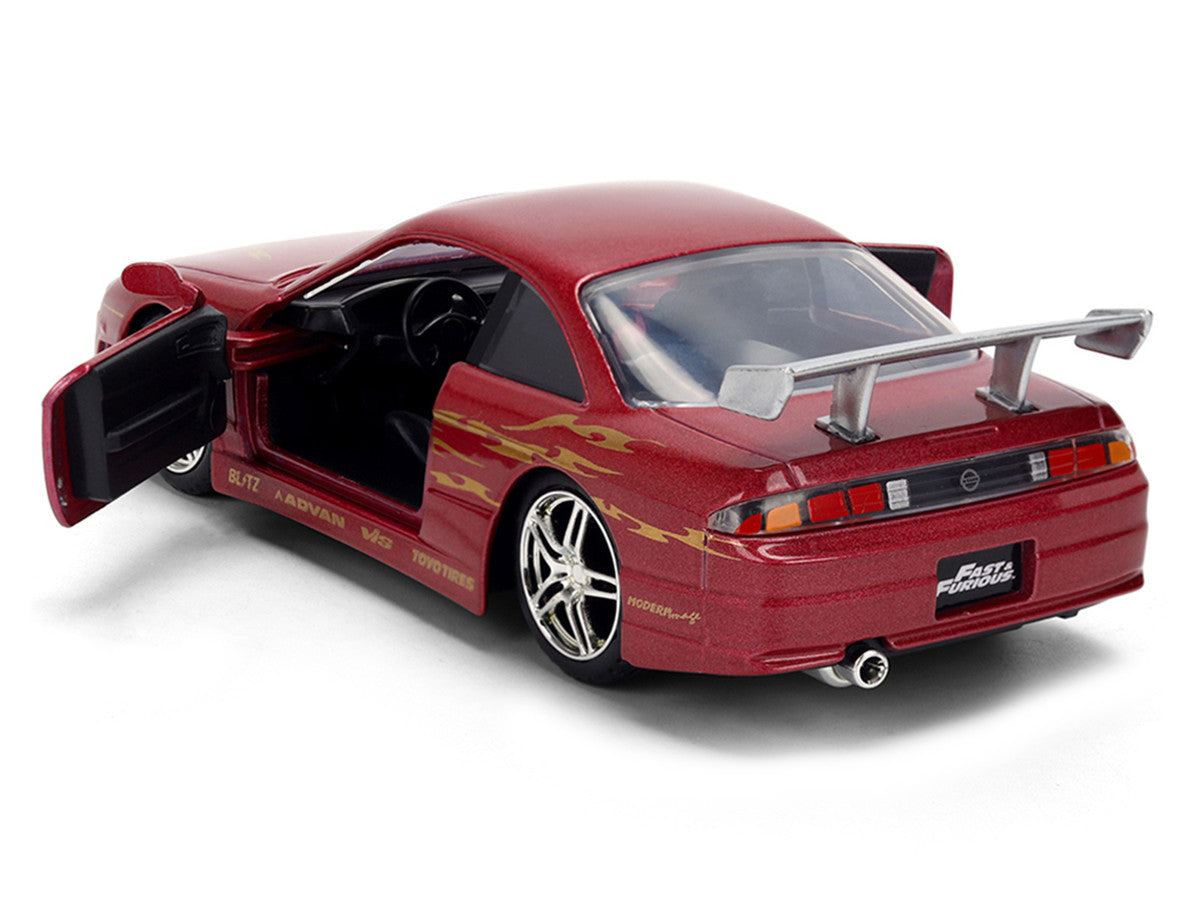 1997 Nissan 240SX (S14) Light Red Metallic with Graphics "The Fast and the Furious" (2001) Movie "25 Years of Fast & Furious" Series 1/32 Diecast Car Model by Jada