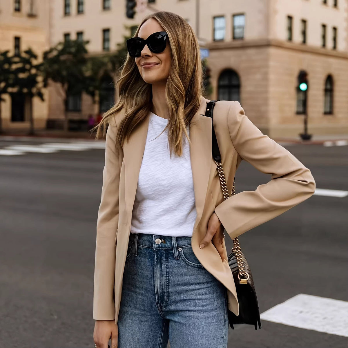 Womens Casual Solid-Color Blazer Jackets