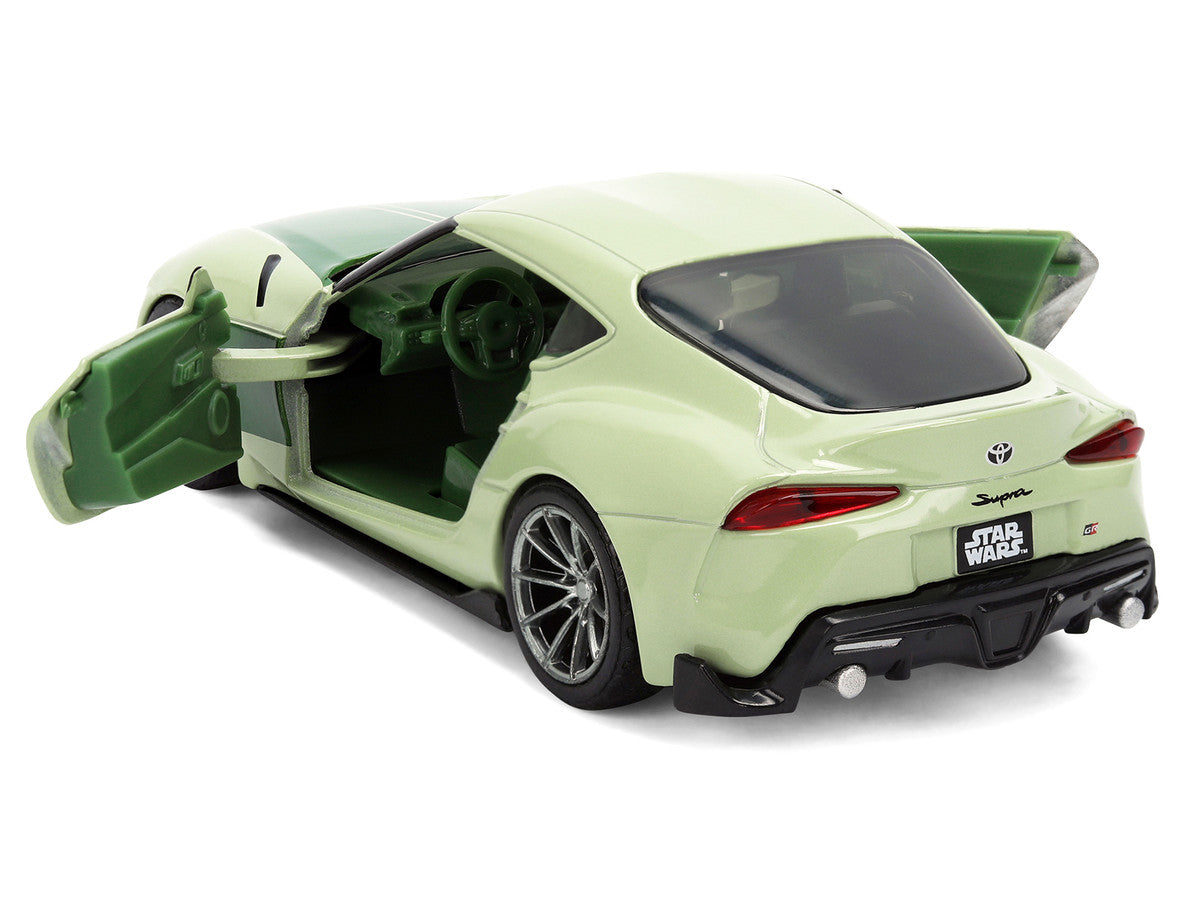 2020 Toyota GR Supra "Grogu" Livery Light Green with Green Graphics and Hood "Star Wars" Franchise "Hollywood Rides" Series 1/32 Diecast Model Car by Jada