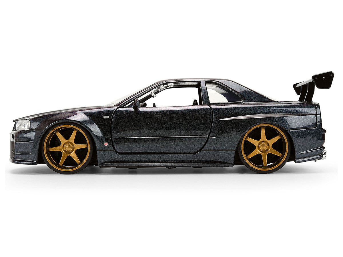 1999 Nissan Skyline GT-R (R34) RHD (Right Hand Drive) Magic Purple Metallic "JDM Tuners" Series 1/24 Diecast Car Model by Jada