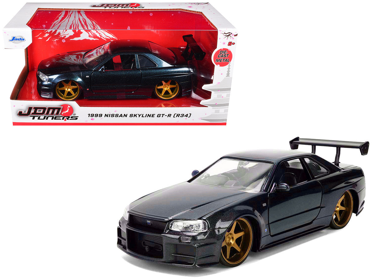 1999 Nissan Skyline GT-R (R34) RHD (Right Hand Drive) Magic Purple Metallic "JDM Tuners" Series 1/24 Diecast Car Model by Jada
