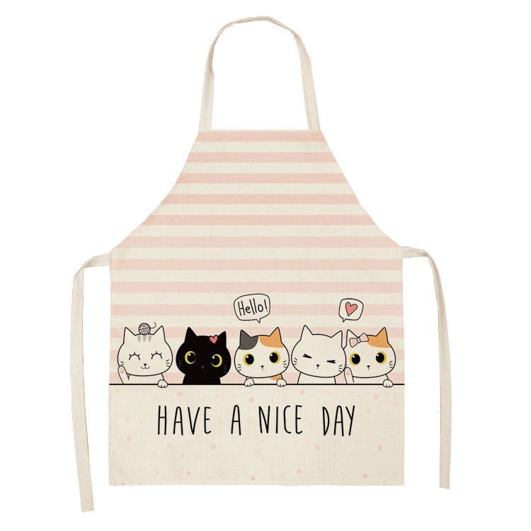Explosive Animal Animation Multifunctional Kitchen Apron Cotton And Linen Apron