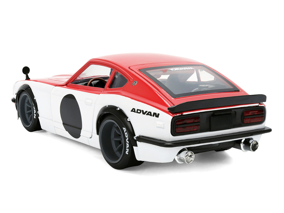 1972 Datsun 240Z Red and White "JDM Tuners" Series 1/24 Diecast Car Model by Jada