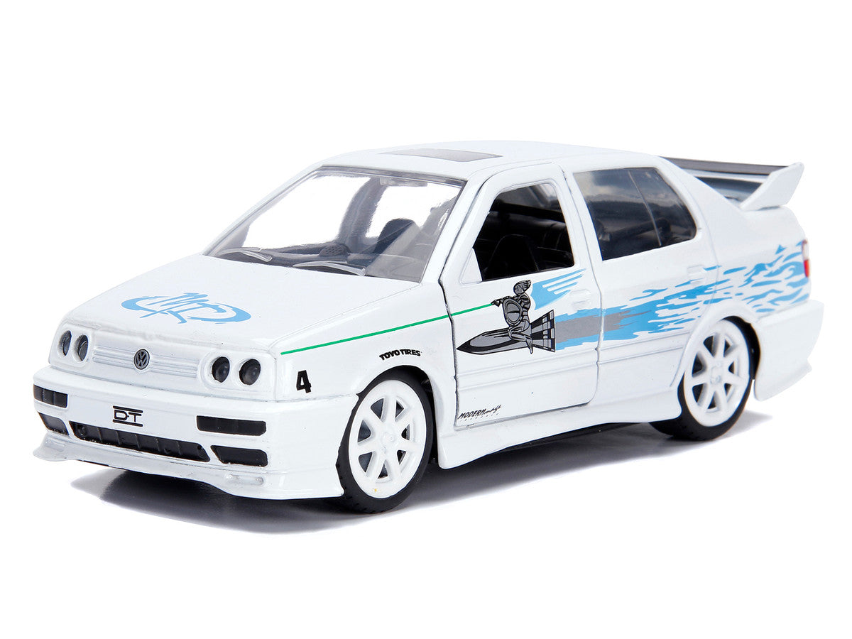 Honda S2000 Black with Graphics and Volkswagen Jetta White with Graphics Set of 2 pieces "25 Years of Fast & Furious" Series 1/32 Diecast Model Cars by Jada