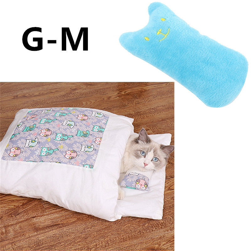 Winter Warm Cat Closed Removable And Washable Quilt