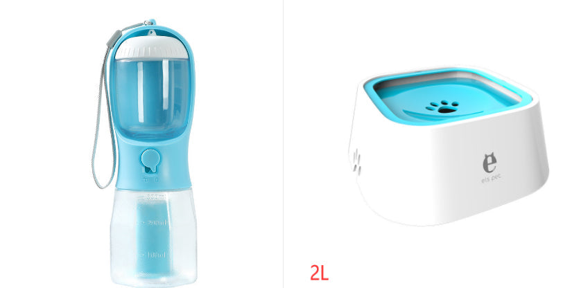 1.5L Cat Dog Water Bowl Carried Floating Bowl Anti-Overflow Slow Water Feeder Dispenser Pet Fountain ABS&PP Dog Supplies
