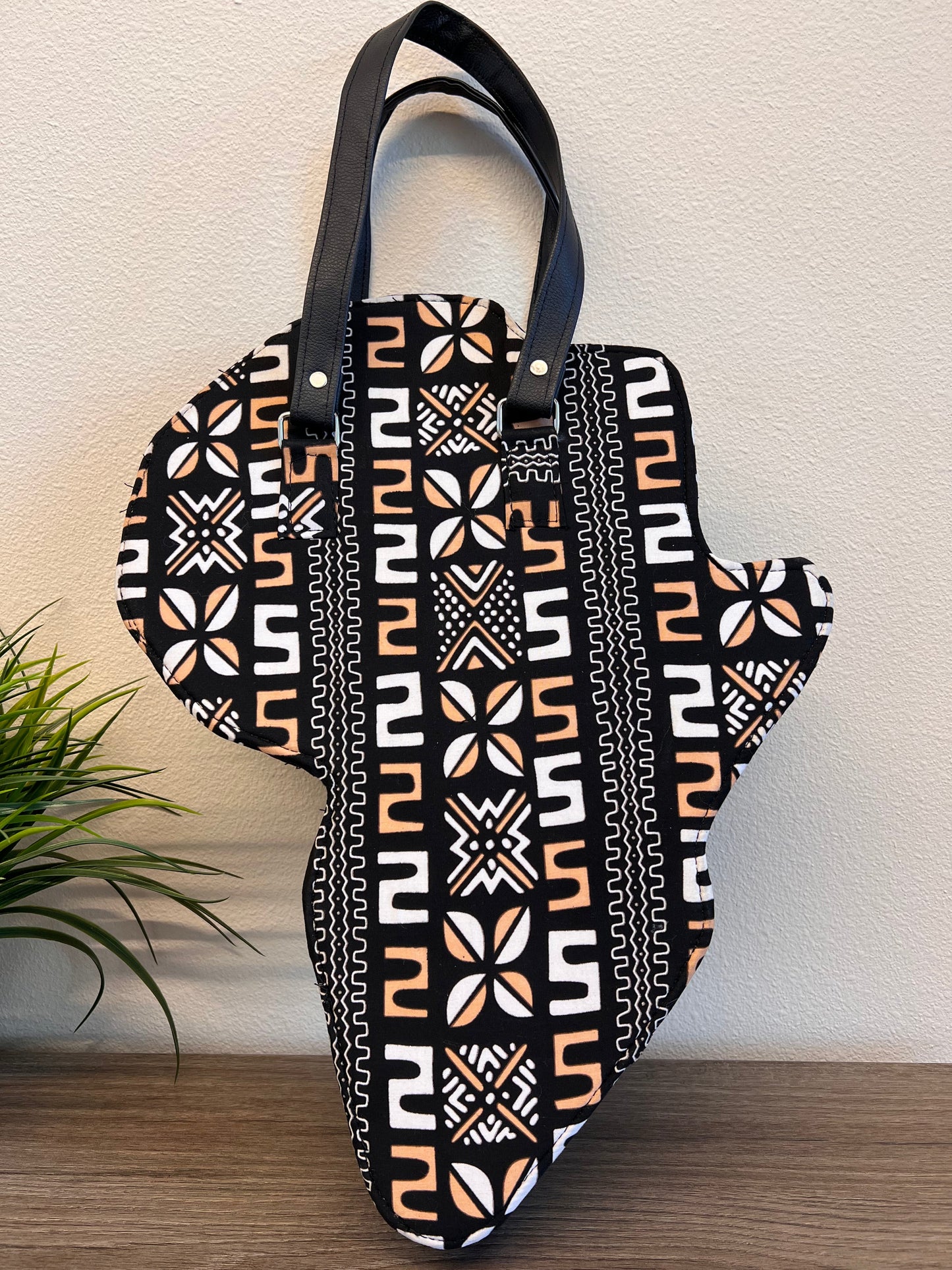 Shadia Kente African Map Hand Bag