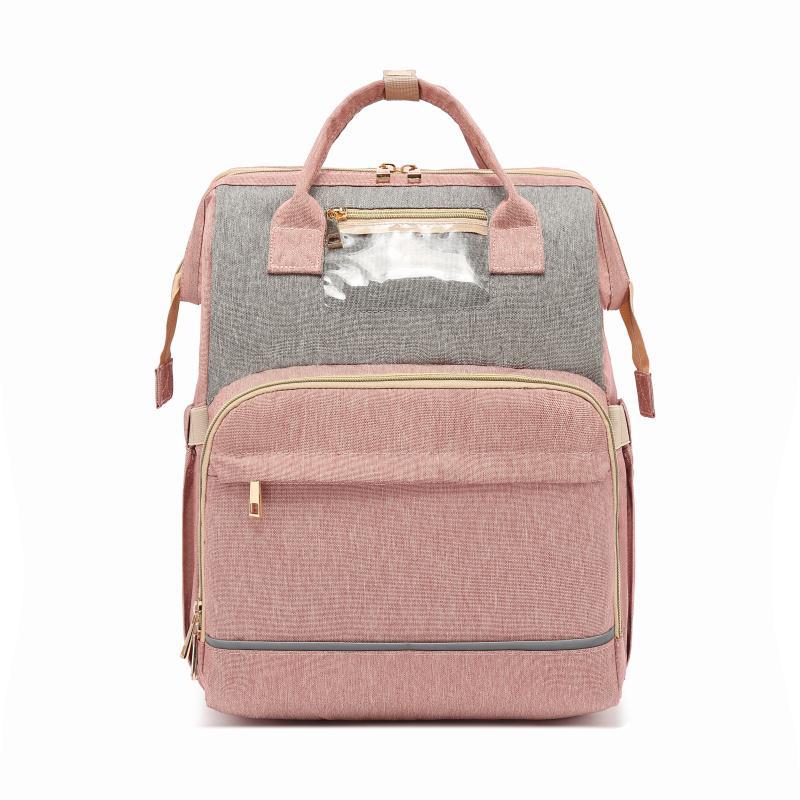 Large Capacity Mother and Baby Bag with Folding Crib