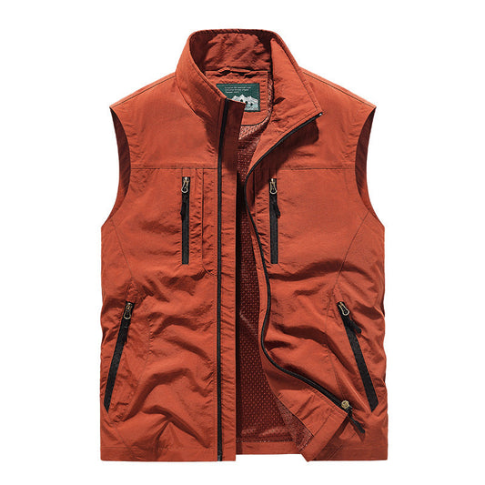 Outdoor Fleece Work Vest Fleece Sweatshirt Reversible