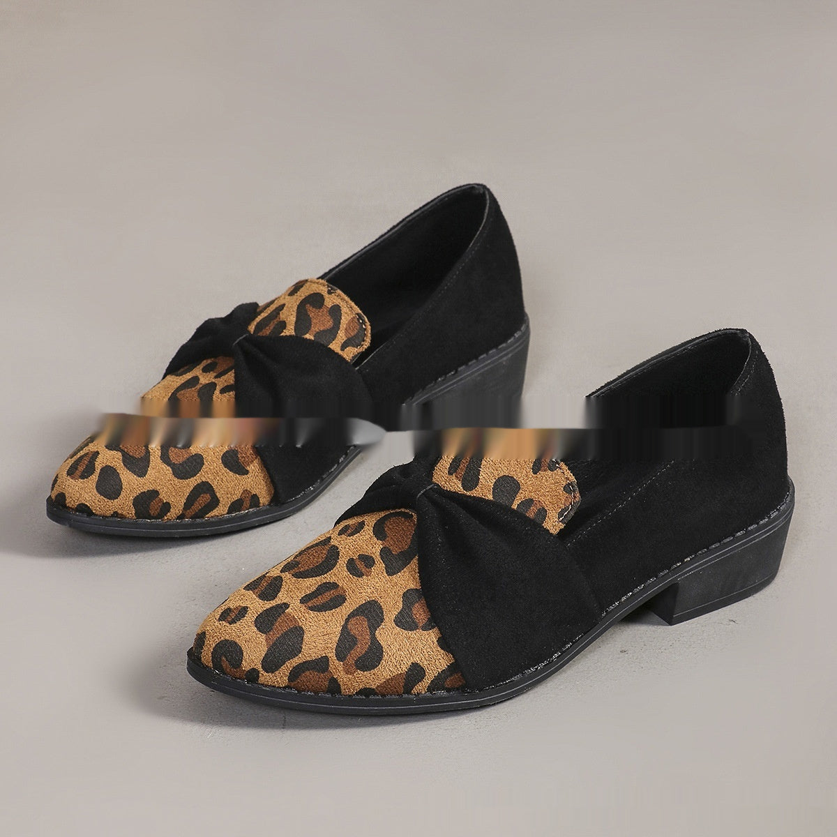 Chic Bow Leopard Print Pumps