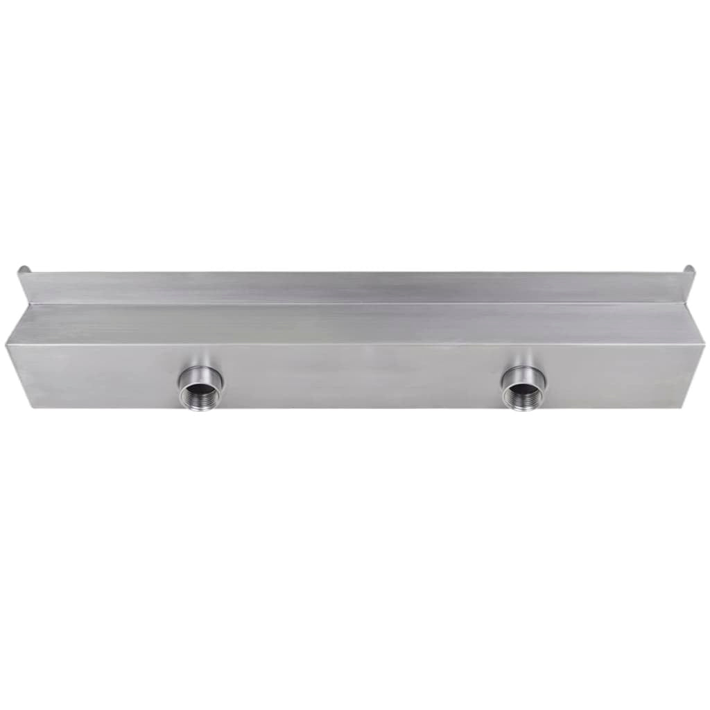 Rectangular Waterfall Pool Fountain Stainless Steel 23.6"