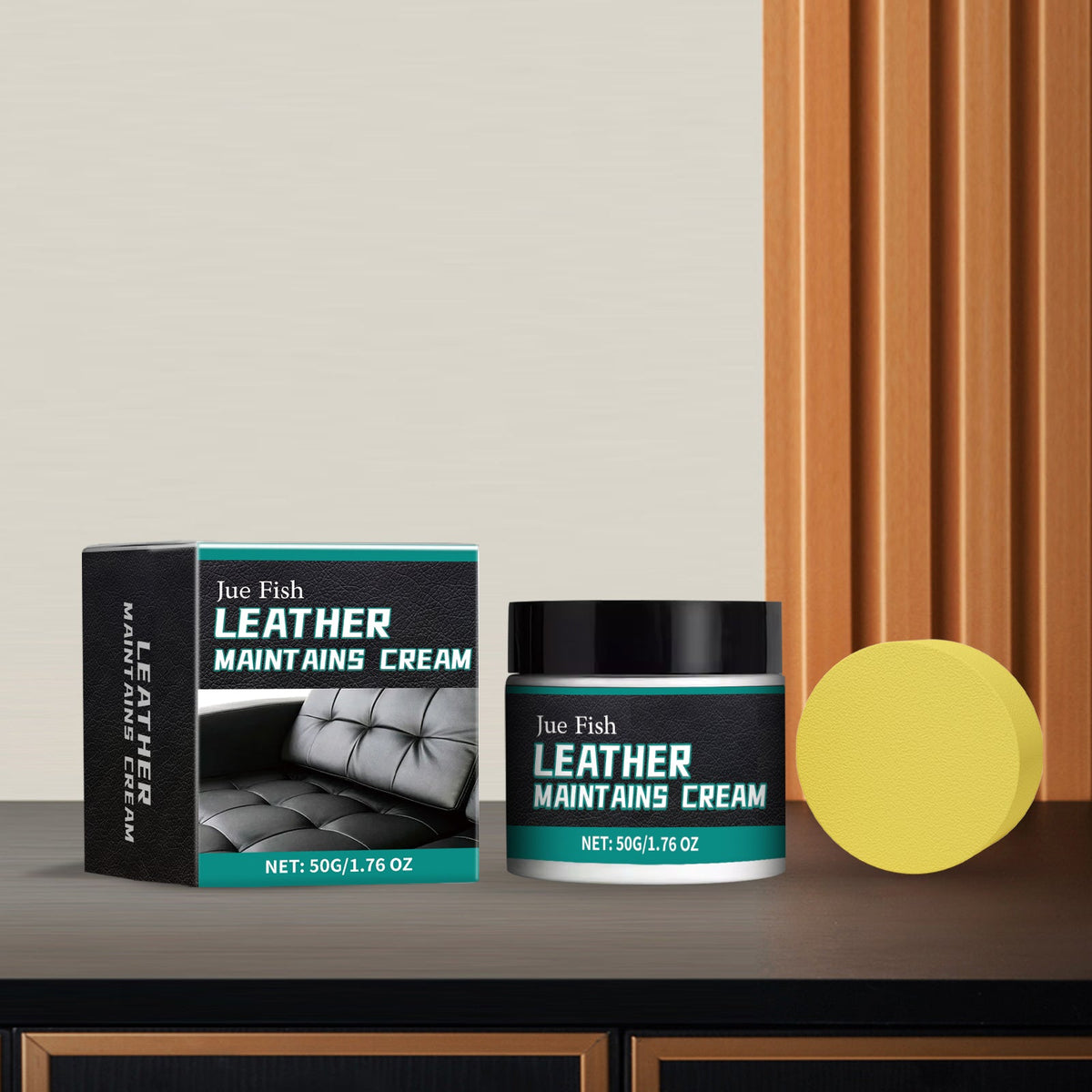 Leather Care Cream 50g Bottle-1 Sponge1box