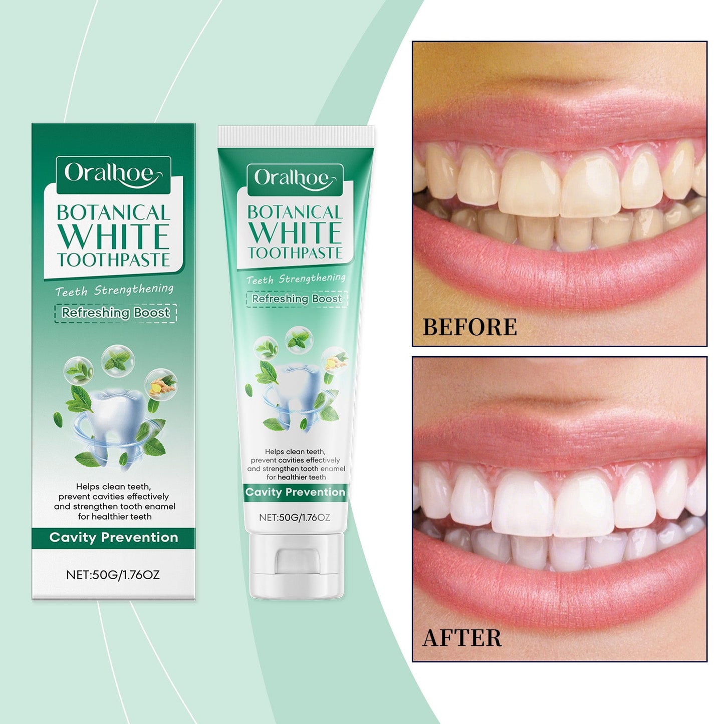 Plant Whitening Toothpaste 50g-box