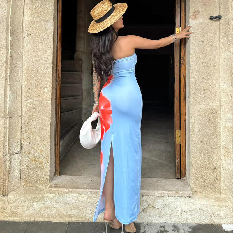 Slim Slit Tube Dress
