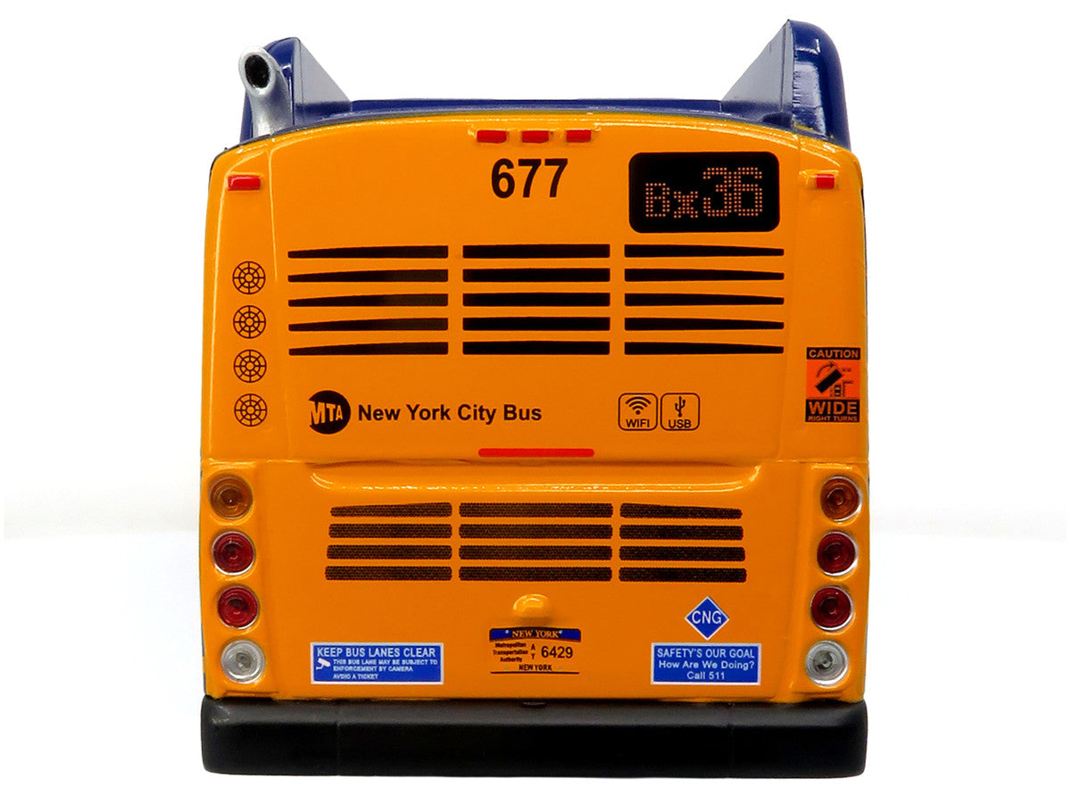 New Flyer Xcelsior Transit Bus "MTA New York City" Blue with Graphics "The Bus & Motorcoach Collection" Limited Edition to 504 Pieces Worldwide 1/43 Model by Iconic Replicas