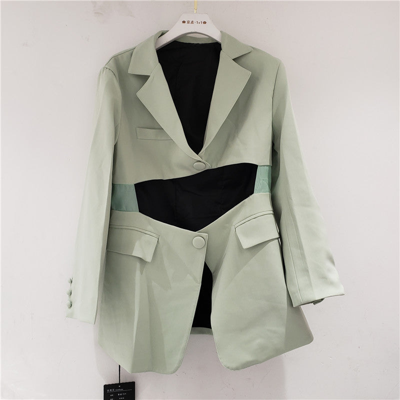 Irregular suit with waist