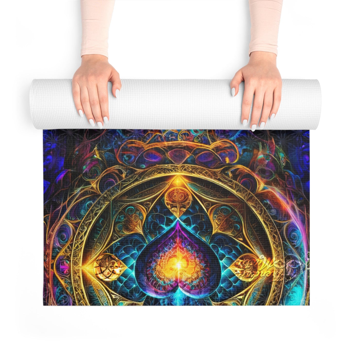 Mystic Euphony Foam Yoga Mat | Sacred Geometry Alignment
