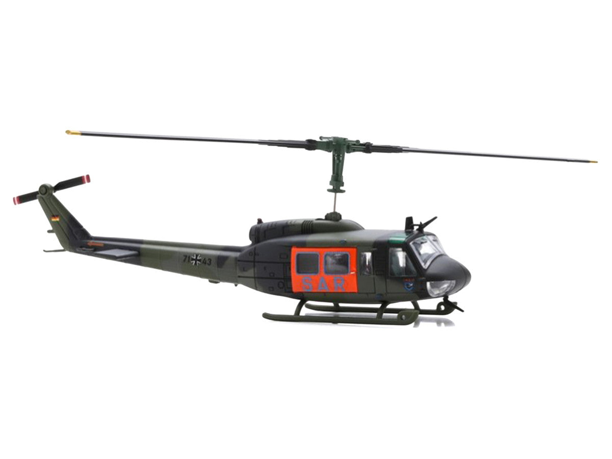 Bell UH 1D Helicopter "SAR - German Army" Green Camouflage 1/87 (HO) Scale Diecast Model Car by Schuco