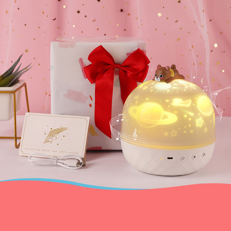 Children's Bedroom Dream Rotating Gypsophila Projection Lamp