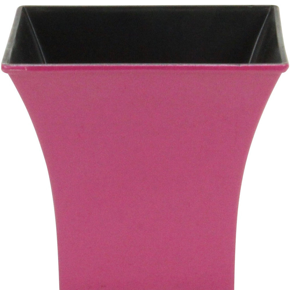 5" Hot Pink Recycled Plastic Indoor Outdoor Square Pot Planter