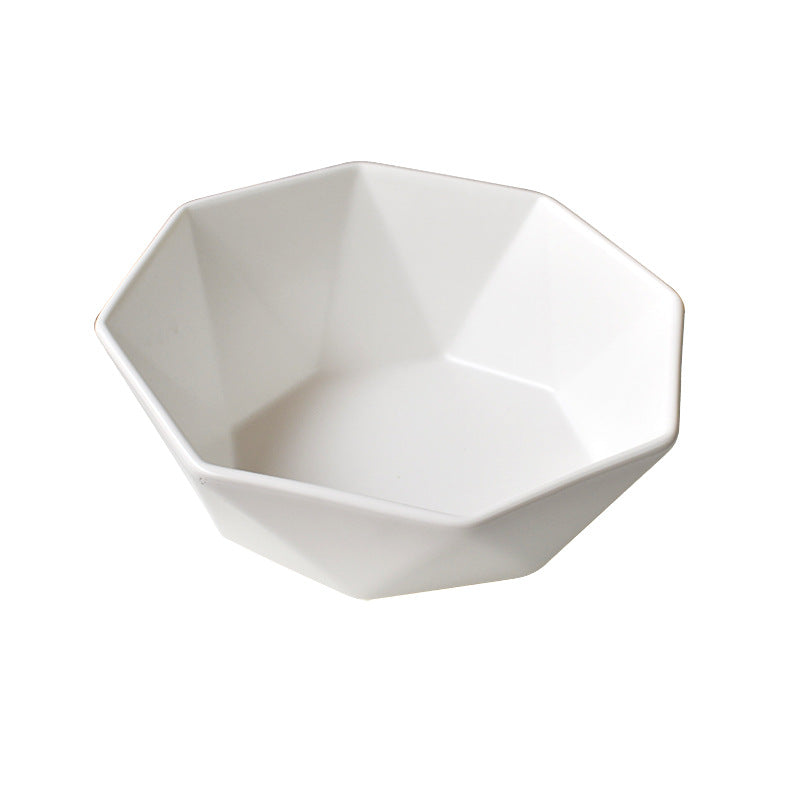 Ceramic high-footed cat food bowl