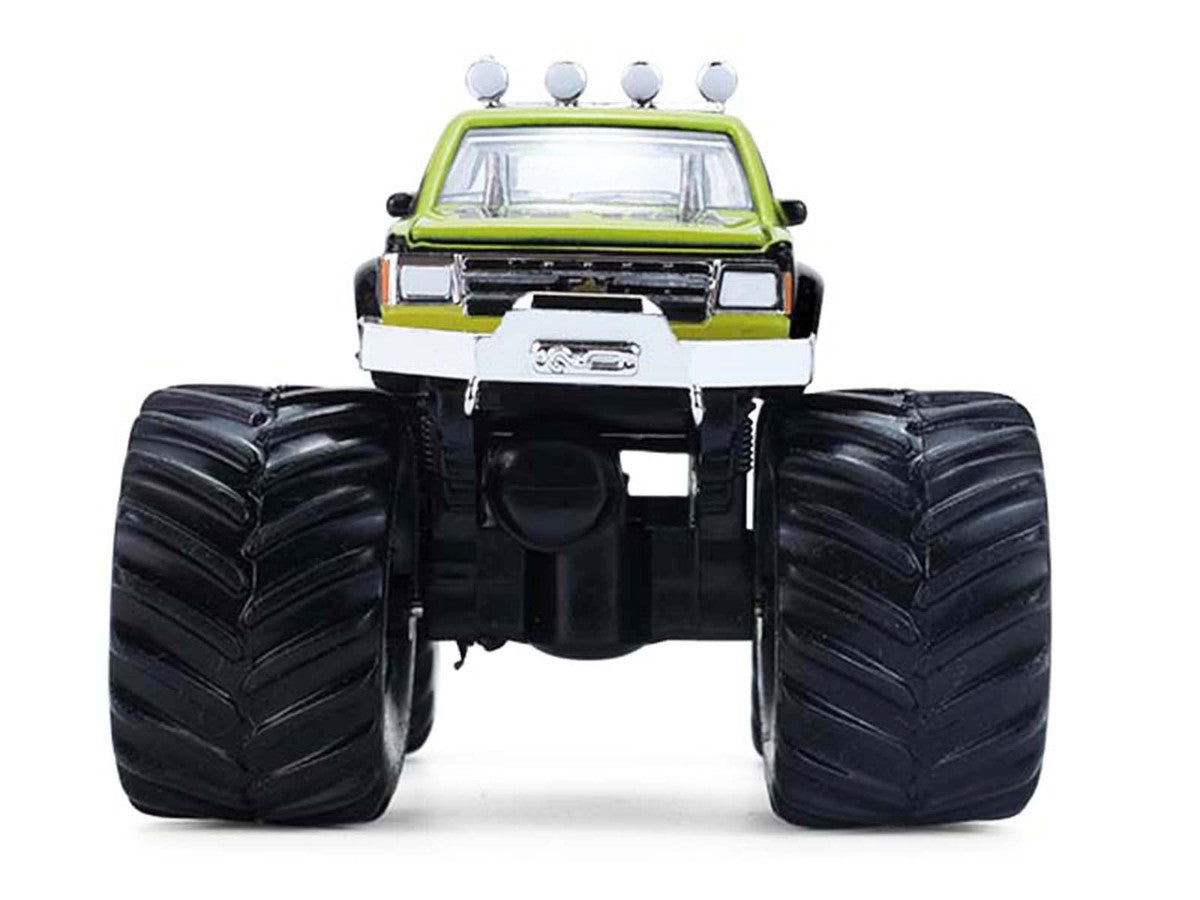 1986 Chevrolet S10 Monster Truck #24 "Raptor" Black and Green with Graphics "Kings of Crunch - Hendrick Motorsports Tribute" Special Edition 1/64 Diecast Model Car by Greenlight