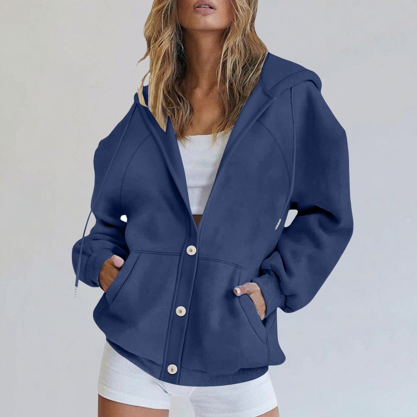 European And American  Fashion Autumn And Winter Jackets Women's Casual Cardigan Sweatshirt Jackets