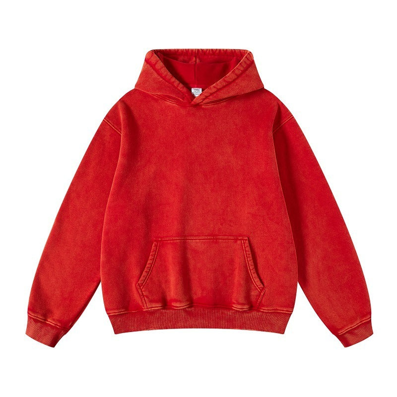 Women's Loose Retro Fleece Hooded Sweatshirt