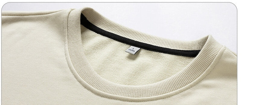 Fleeced Hoodie Pullover For Men With Round Collar