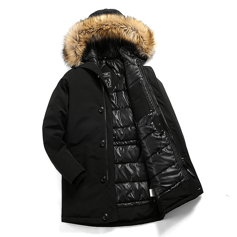 2020 Thick Cotton Coat for Men - Long Hooded Jacket
