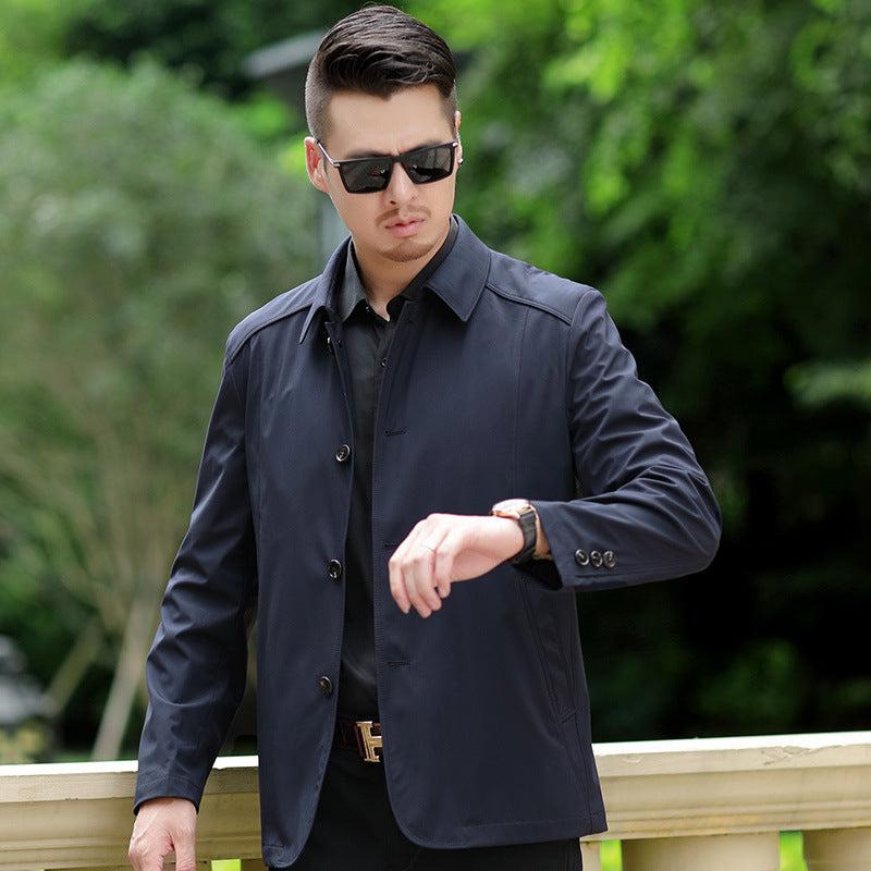 Men's Casual Jacket for Ages 40-50, Spring/Fall