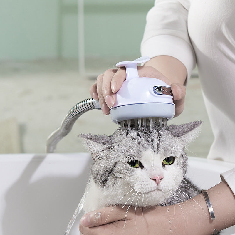 Creative dog bath, pet shower, cat massage, shower head, small dog products, cat washing tools, dog brush
