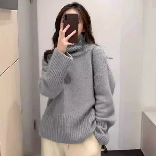 New High Neck Thick Sweater Women