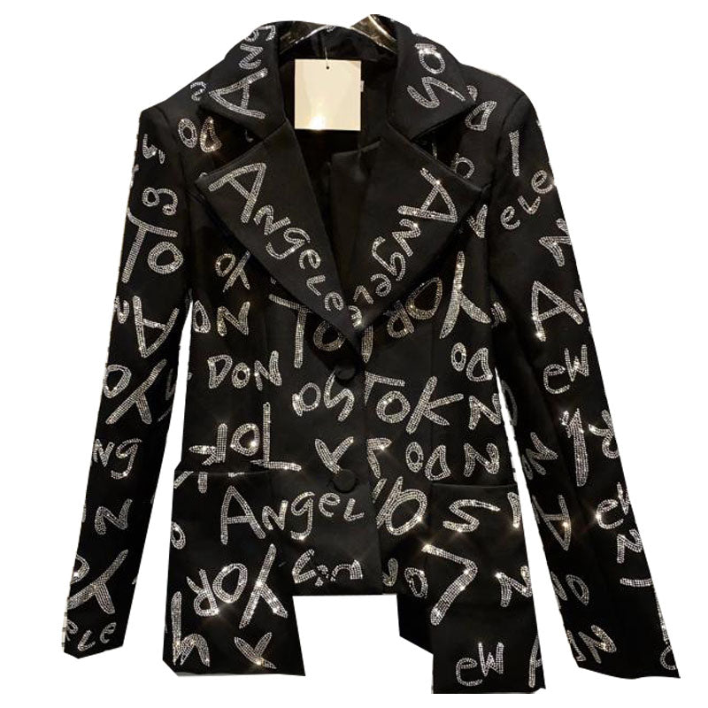 Heavy Industry Shiny Long-sleeved Suit Blazer