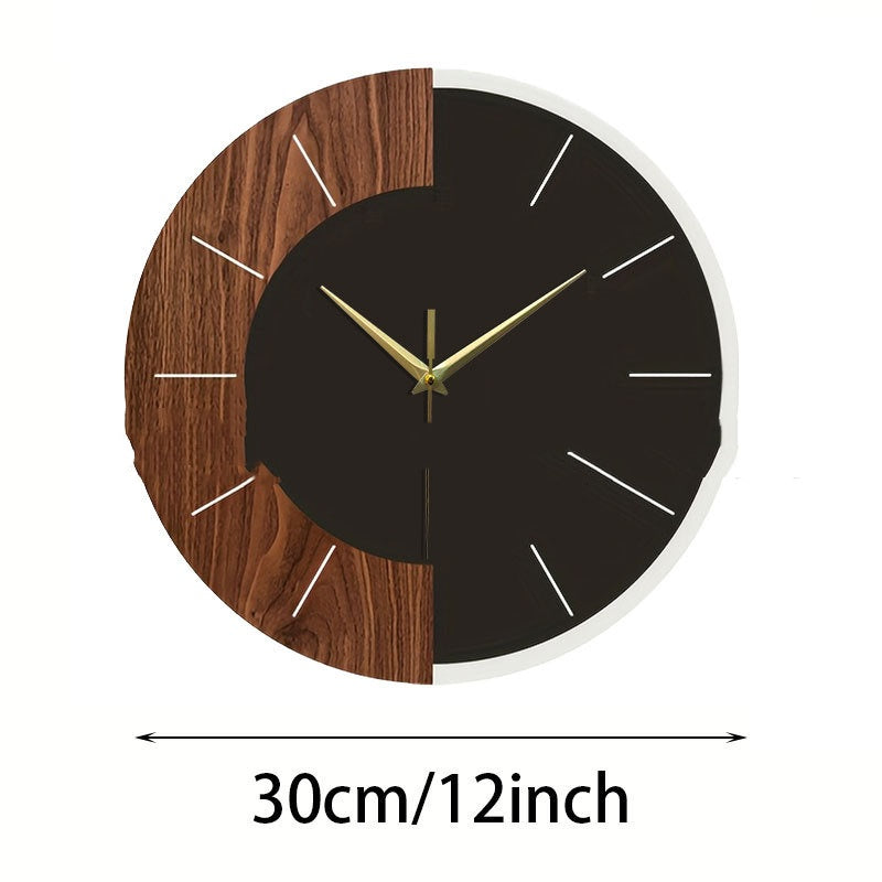 Nordic-style Minimalist Wooden Wall Clock Modern Home Decor Accent Wall Clock