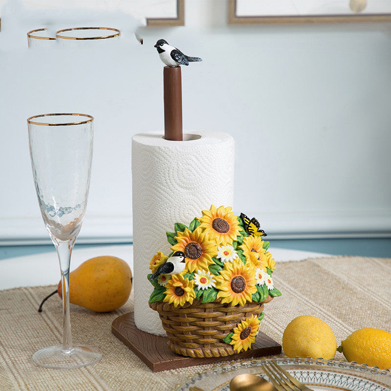 Tissue box animal face towel rack