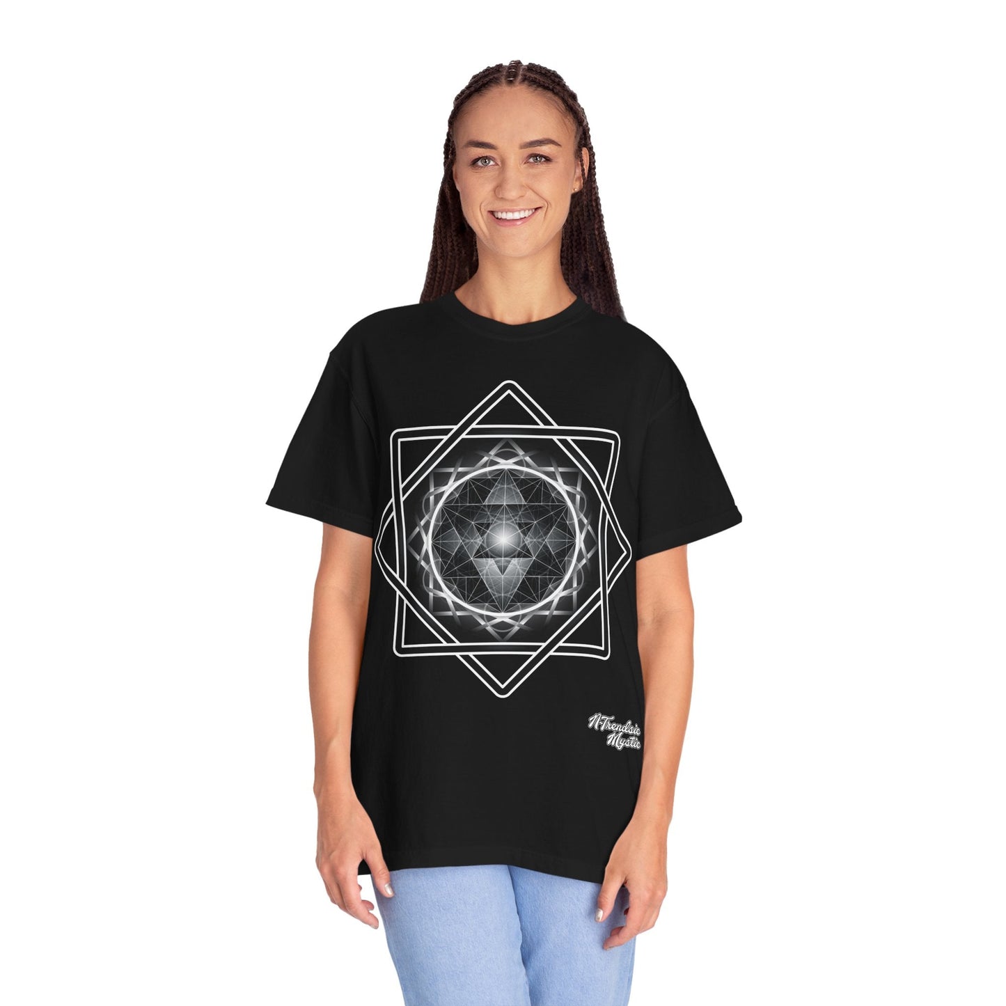 Merkaba Energy Tee – Geometric Art Unisex T-Shirt | Sacred Symbol Shirt | Boho Festival Fashion | Gift for Art Lovers