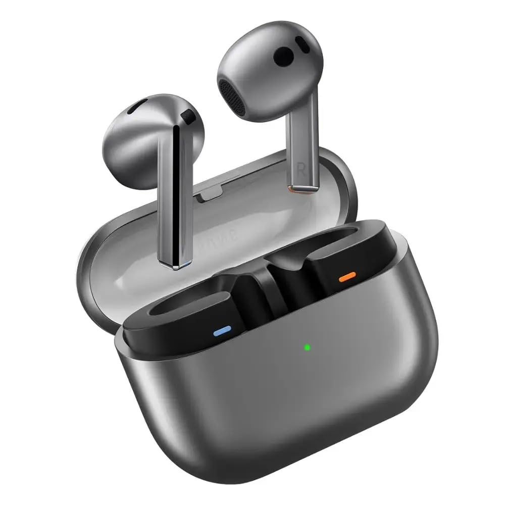 SAMSUNG Galaxy Buds 3 True Wireless Bluetooth Earbuds Open Type Fit Active Noise Cancellation 360 Audio Touch Control Silver (Renewed)